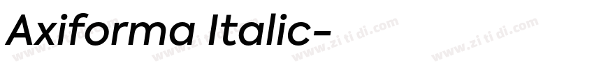 Axiforma Italic字体转换